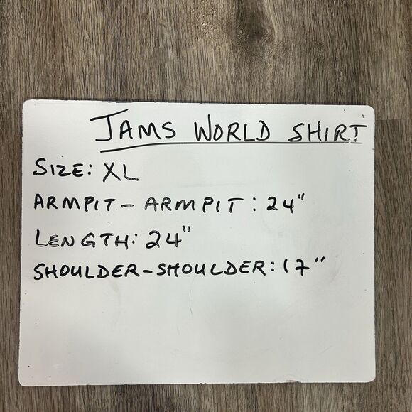 Vintage Jams World Catamaran Hawaiian Button Up Shirt Blue Womens Sz XL Tropical - Picture 11 of 11